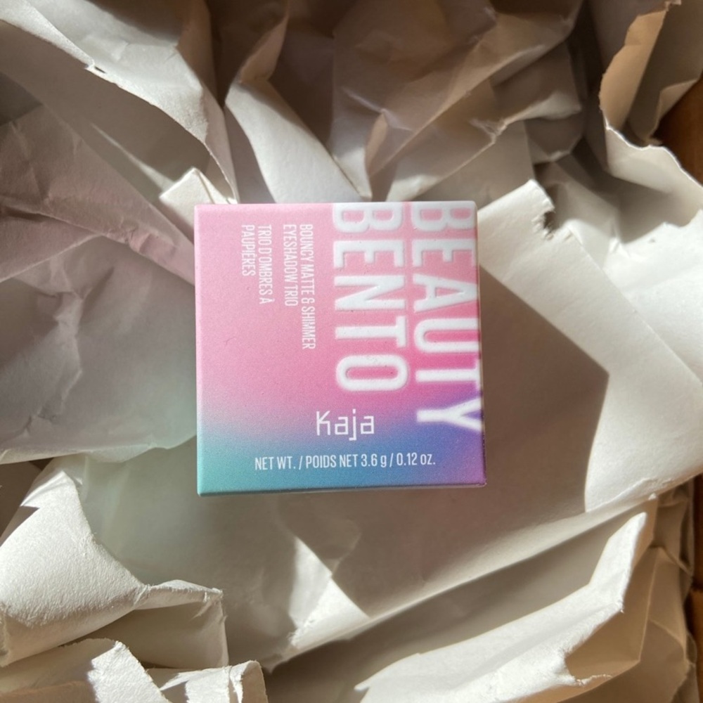 New Kaja Beauty Beauty Bento Bouncy Matte And Shimmer Eyeshadow Trio
